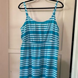Blue and White Striped Sundress Lane Bryant 14/16